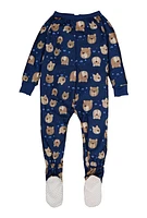 Baby Boys 12-24M Graphic Print Footed Pajamas, Blue, Size 12M