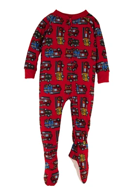 Baby Boys 12-24M Graphic Print Footed Pajamas,