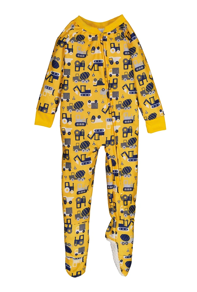 Baby Boys 12-24M Graphic Print Footed Pajamas, Yellow, Size 24M