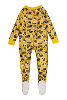 Baby Boys 12-24M Graphic Print Footed Pajamas, Yellow, Size 12M