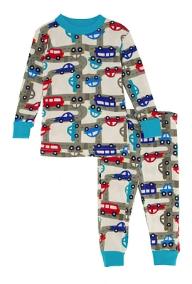 Baby Boys 12-24M Printed Pattern Pajama Top and Pants, Multi, Size 18M