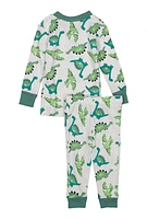 Baby Boys 12-24M Printed Pattern Pajama Top and Pants, Green, Size 12M