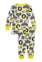 Baby Boys 12-24M Printed Pattern Pajama Top and Pants, Yellow, Size 12M