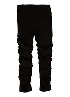 Little Girls Stacked Skinny Pants, Black, Size 5