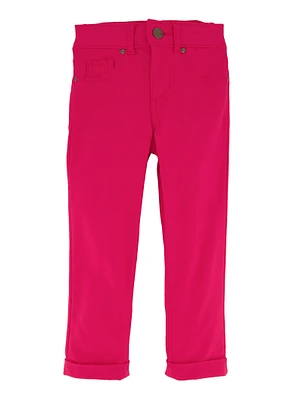 Little Girls Rolled Cuff Hyperstretch Pants,