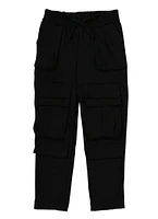 Little Girls Drawstring Waist Cargo Pants,