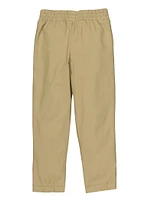 Little Girls Drawstring Waist Cargo Pants, Khaki, Size 5