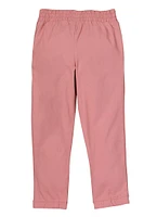 Little Girls Drawstring Waist Cargo Pants, Pink, Size 4