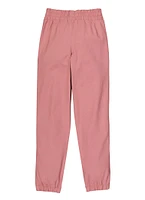Girls Faux Drawstring Cargo Pocket Joggers, Pink, Size 14