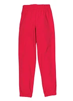 Girls Faux Drawstring Cargo Pocket Joggers, Pink,