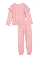 Little Girls Gabbys Dollhouse Graphic Sweatshirt and Joggers, Pink, Size 4