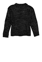 Little Girls Cable Knit Crew Neck Sweater,