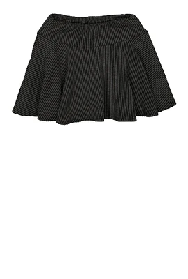 Girls Ribbed Knit Skort, Grey, Size 10-12