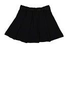 Girls Camo Belted Cargo Pocket Pleated Skirt,