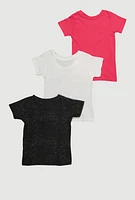 Little Girls Future Queen Limited Edition Graphic T Shirts with Glitter Design, Multi,