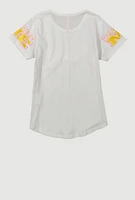 Girls Spoil Me Sequin Graphic Tee, White, Size 14-16
