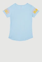 Girls Spoil Me Sequin Graphic Tee, Blue,