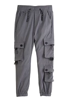 Little Boys Toggle Drawstring Cargo Pocket Joggers, Grey, Size 5
