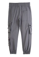 Little Boys Toggle Drawstring Cargo Pocket Joggers, Grey, Size 5