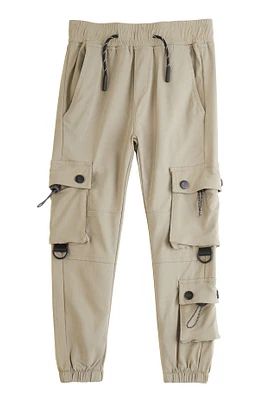 Little Boys Toggle Cargo Pocket Joggers, Khaki, Size 5