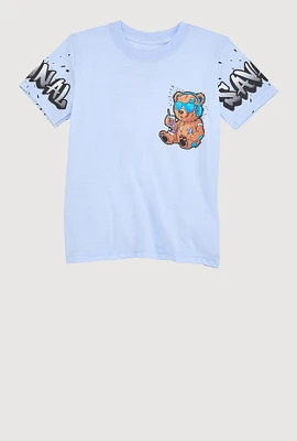 Little Boys Original Savage Graphic Tee, Blue, Size 4