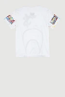 Little Boys Sharkbite Mouth Graphic Tee, White, Size 4