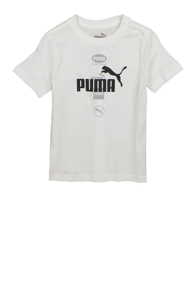 Little Boys Puma Sportswear Graphic T Shirt, White,