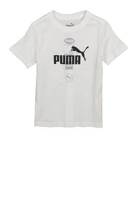 Little Boys Puma Sportswear Graphic T Shirt, White, Size 6