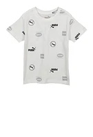 Little Boys Puma Sportswear Printed T Shirt, White, Size 6