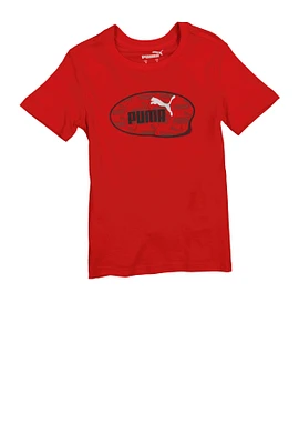 Little Boys Puma Graphic Tee, Red, Size 6