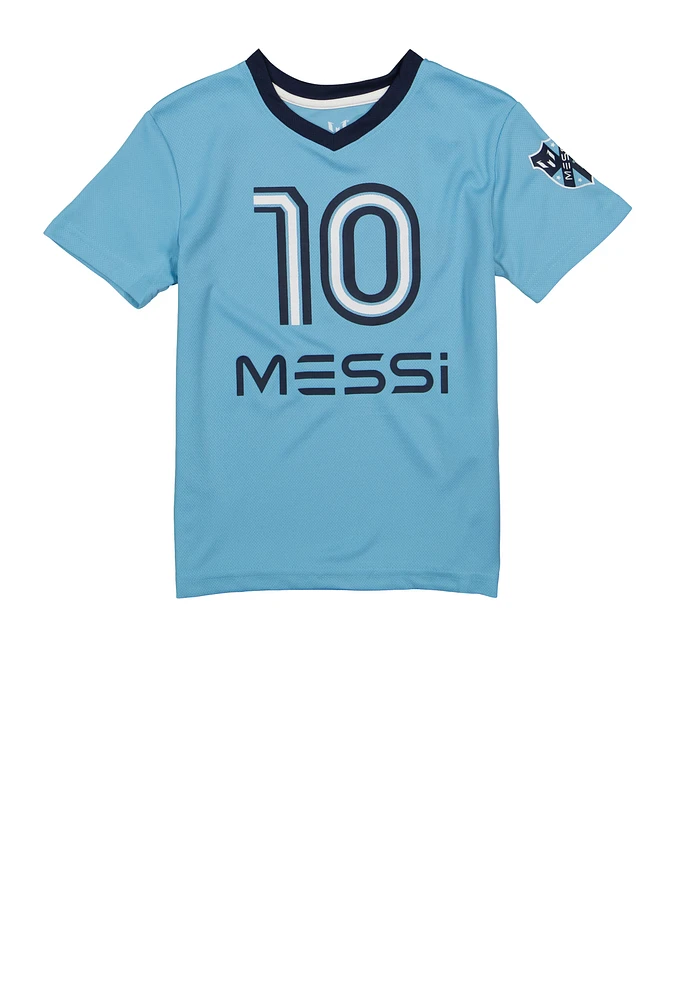 Little Boys Messi 10 Jersey, Blue, Size 6