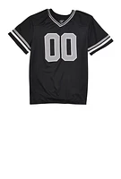 Boys Legend 00 Short Sleeve Football Jersey, Black, Size 14-16