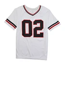 Boys Savage 02 Short Sleeve Football Jersey, White, Size 10-12