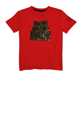 Boys Never Surrender Bear Graphic Tee, Red, Size 14-16