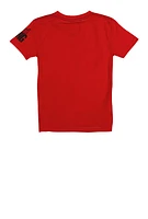 Boys King Of The World Tee, Red, Size 14-16
