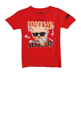 Boys Brooklyn Level Up Bear Graphic Tee, Red, Size 14-16
