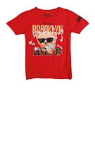 Boys Brooklyn Level Up Bear Graphic Tee, Red, Size 14-16