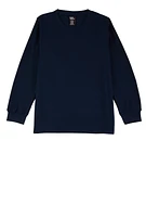 Boys Thermal V Neck Top, Blue, Size 16-18