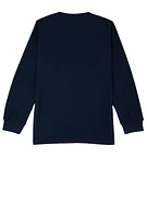 Boys Thermal V Neck Top, Blue, Size 16-18