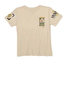 Boys Good Vibes Only Graphic Tee, Beige, Size S