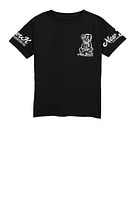 Boys New York Bear Graffiti Graphic T Shirt, Black,