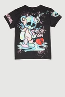 Boys Heart Breaker Bear Tee, Black, Size L
