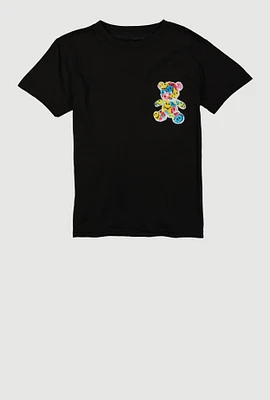 Boys Blessed Bear Graphic Tee, Black, Size XL