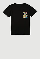 Boys Blessed Bear Graphic Tee, Black, Size XL