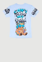 Boys Original Savage Bear Graphic Tee, Blue, Size L