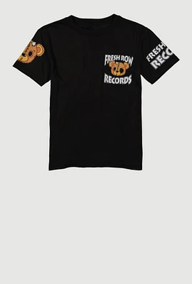 Boys Bear Graphic Tee, Black, Size S