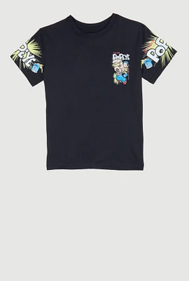 Boys Popeye Savage Graphic Tee, Black, Size L
