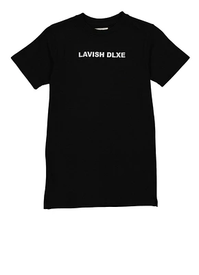 Boys Lavish Dlxe Graphic Tee, Black, Size 8