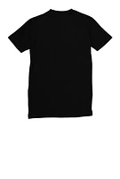 Boys Loyalty Chenille Patch Graphic Tee, Black, Size 8