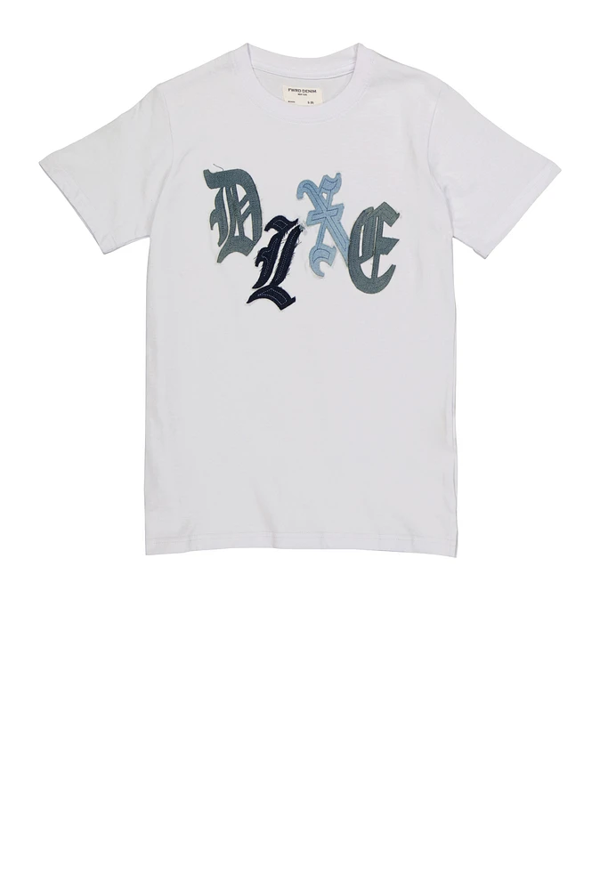 Boys DLXE Patch Graphic Tee, White,